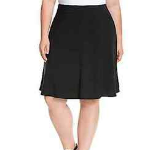 Black Crepe Skater Skirt | Poshmark